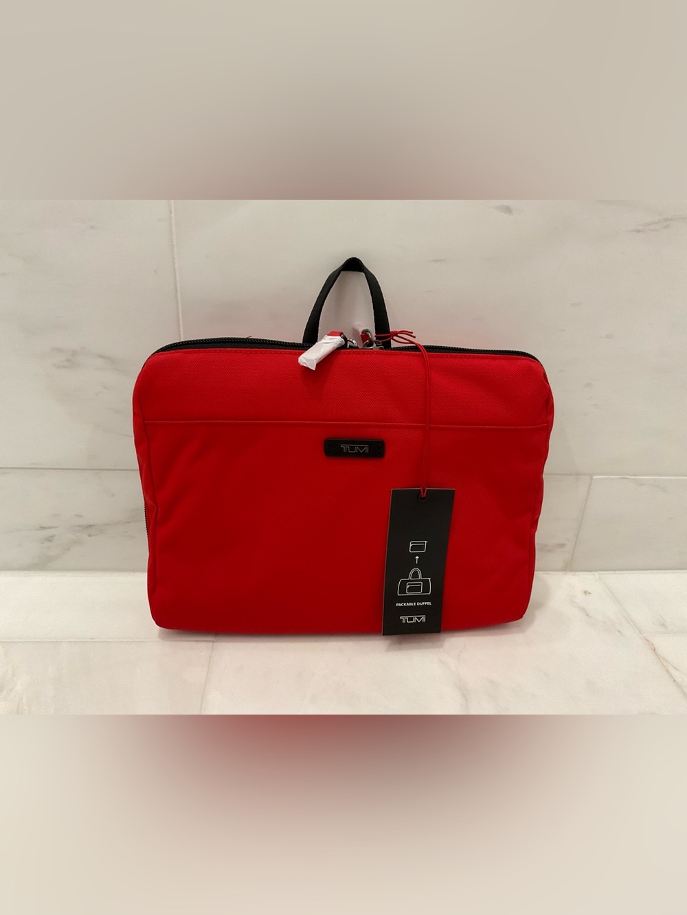NEW TUMI Voyageur JUST IN CASE Packable 20.5” Duffel Bag - TUMI RED
